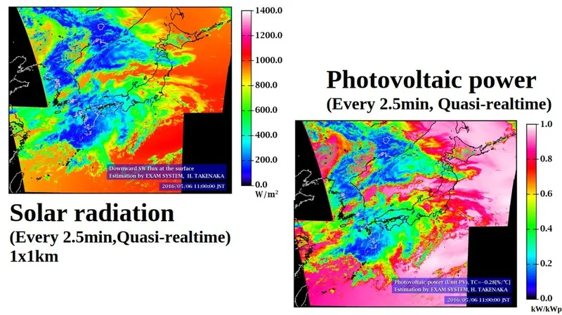 Solar radiation and photovoltaic power quasi-real-time maps